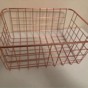 Rose Gold Wire Storage Basket